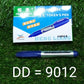 Pack of 10 blue permanent markers, ideal for students and teachers.