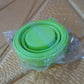 Portable foldable silicone travel mug, a single unit for daily adventures.