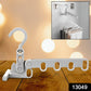 Compact folded clothes hanger, ideal for travel and space-saving storage.