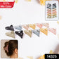 Assorted multicolor plastic triangle claw hair clips in a set