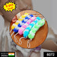 Soft body scrubber pouf set (6 pack) for gentle exfoliation.