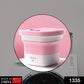 Portable mini washing machine, showcasing its foldable convenience.