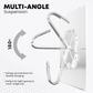 Simple peel-and-stick installation steps for the stainless steel adhesive hook.