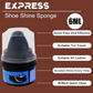 Foam applicator tip of shoe polish sponge for even polish application