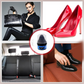 Travel kit featuring compact instant shoe shine sponge for on-the-go use