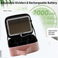 Transparent brush pouch inside the lid of the LED makeup organizer