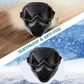 Detail of the integrated mouth filter providing extra face protection from dust.