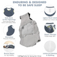Mother and baby enjoying a walk using the breathable ergonomic baby carrier.