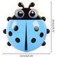 Side view of the Ladybug toothbrush holder attached to a wall.