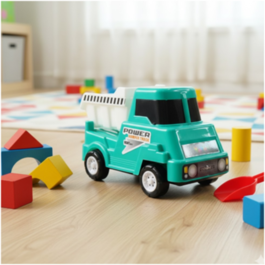 Child's dump truck vehicle toy designed for creative role-play