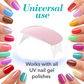 The compact Gel Nail Dryer powered by a convenient USB cable.