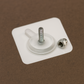 Versatile adhesive screw hook with bolt and nut, suitable for ceiling or wall applications.