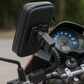 Components of the universal bike phone holder, including the case and handlebar clamp.