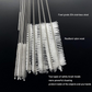 Close-up of the flexible nylon bristles of the straw cleaning brush.