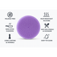 Silicone dish scrubber gently cleaning a delicate glass without scratches.