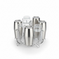 Detailed view of the sleek, round design of the glass holder.