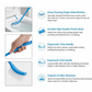 Close-up of flexible bristles on the toilet brush, ideal for tough stains.
