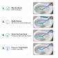 Lightweight plastic toilet brush, easy to handle for daily bathroom cleaning.