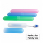 Durable plastic hygienic toothbrush holder in a vibrant blue color.