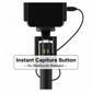 Set of selfie stick accessories, highlighting the aux wire and phone holder compatibility.
