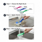 Kitchen cleaning brush used to scrub a dirty utensil.