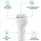 Electric foot file showing power button, speed control, and charging indicator lights