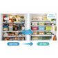 Stackable multicolor airtight food containers saving fridge space.