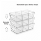 Top-down view of the Organivo clear fridge bin, showcasing its spacious design.