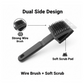 Angled view of the hygienic silicone toilet brush showing its flexible head and ventilated holder.