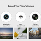 Closeup of optical glass wide-angle selfie lens