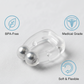 Side view of the reusable anti-snore nose clip, highlighting its ergonomic design.