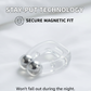 Magnetic anti-snore nose clip displayed in clear retail packaging.