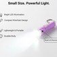 Illustration of Mini LED Flashlight Keychain Torch design features
