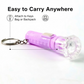 Mini LED Flashlight Keychain Torch technical illustration side view