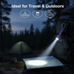 Detailed illustration showing LED and button placement on keychain torch