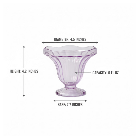 Close-up of the durable plastic material and ridged side of a dessert cup.
