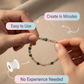Different colored beads neatly arranged in compartments included in DIY Jewellery Making Kit