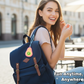 Avocado push pop sensory toy with strap hanging on keys