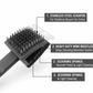 The versatile silicone toilet brush being used to clean a bathroom sink, showcasing its multi-surface capability.