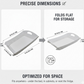 Isolated view of the unfolded serving tray, emphasizing its sturdy and reliable design.