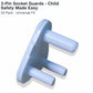 Triangle-shaped baby proof socket safety cover for large outlets