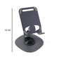 Foldable metal mobile stand supporting a tablet at an angled position