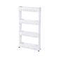Organivo 4-tier storage rack on a white background, highlighting its compact design.
