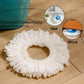 Close-up of microfiber refill for plastic spin mop set