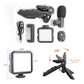 Vlogging kit with phone holder clip and mini tripod by Mobiléon for phone video making