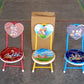 The lightweight kids folding chair ready for transport or storage.