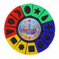 Bright color shape matching educational puzzle game