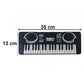 Size dimensions of the mini keyboard toy, perfect for children's hands