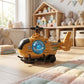 Military helicopter toy with lights, music, and mist spray