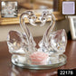 Beautiful crystal swan showpiece with mirror base for home display